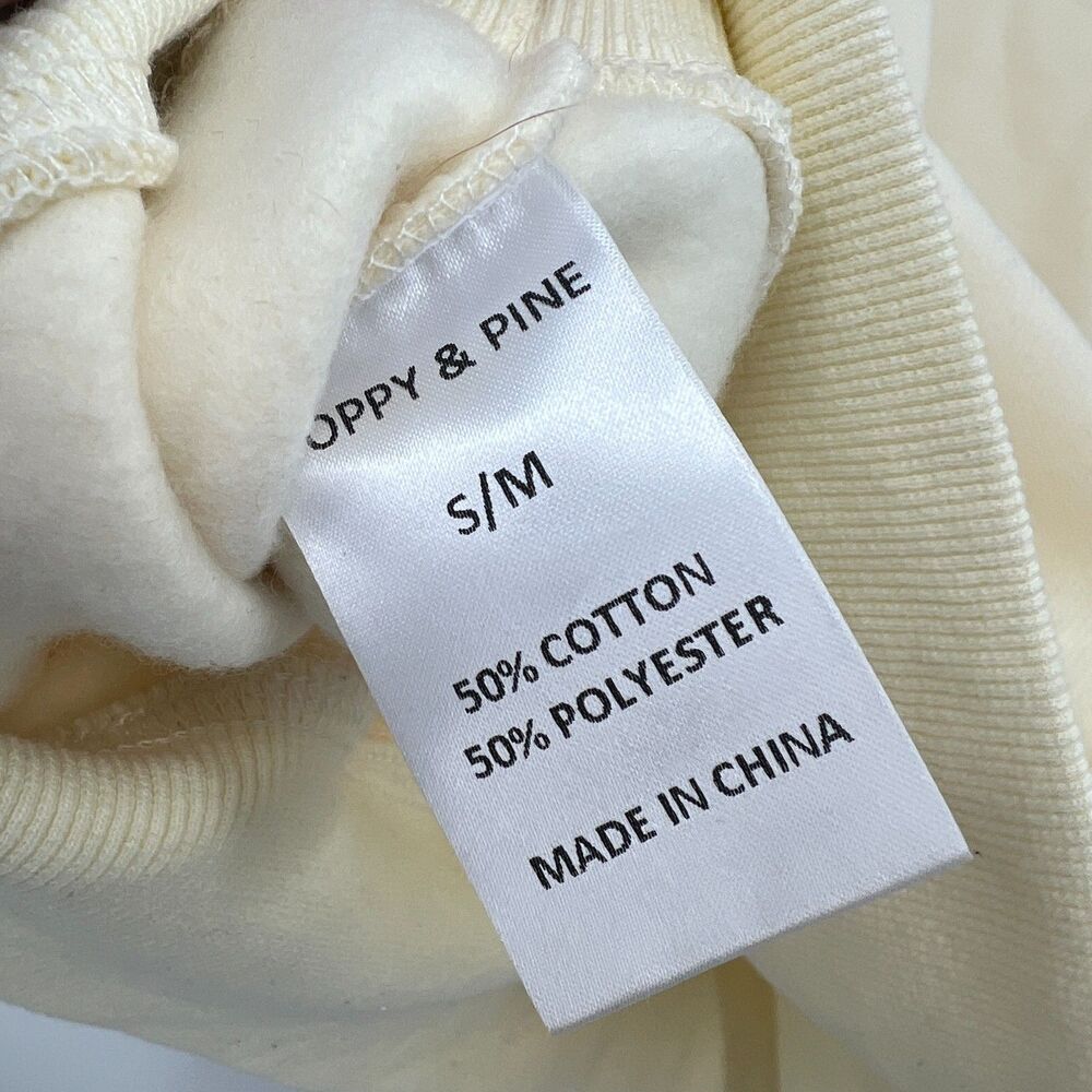 Poppy & Pine Gilmore Girls Stars Hollow Sweatshirt Cream Crewneck S/M Cropped - Picture 5 of 5